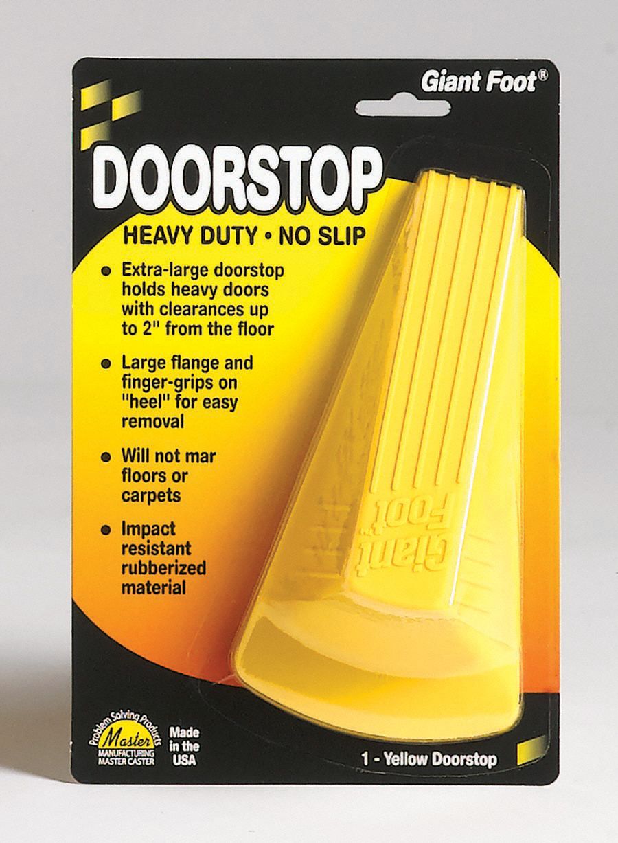 GIANT FOOT Door Wedge XL Yellow, Thermo Plastic Elastomer Santoprene