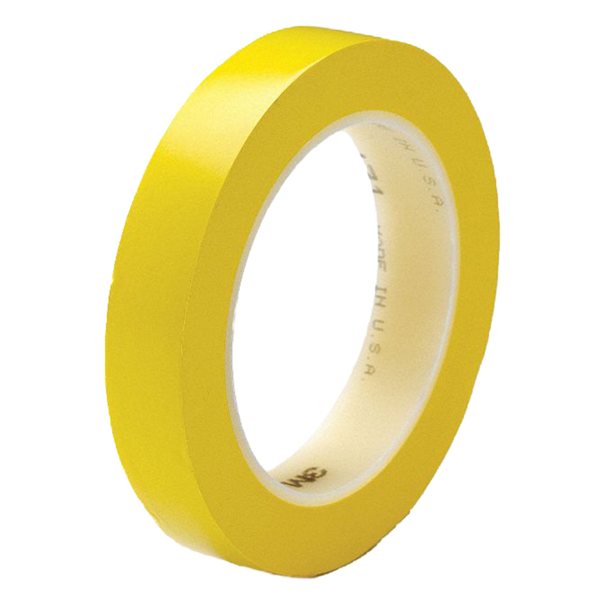 Floor Marking Tape: Gen Purpose, Solid, Yellow, 3/4 in x 108 ft, 5.2 mil Tape Thick, 3M™