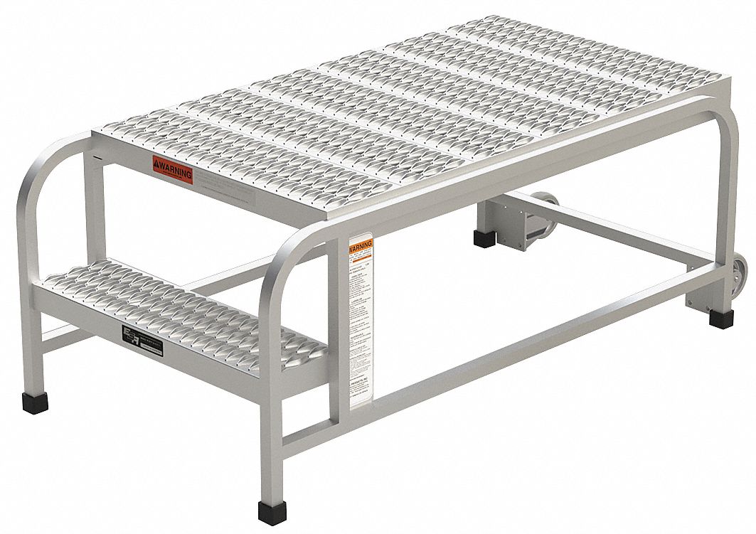 2 Steps, 20 in, Rolling Work Platform - 9WYV2|A011 - Grainger