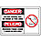 Danger No Smoking Sign,10 x 14In,AL,SURF