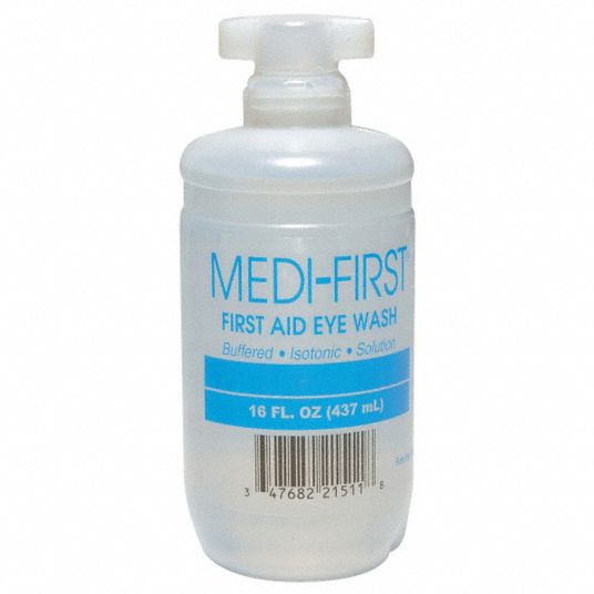 MEDIQUE Eye Wash, Liquid Solution, Bottle, 16.000 oz, 16 oz 9X433