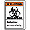 Warning Biohazard Sign,10 x 7In,AL,SURF