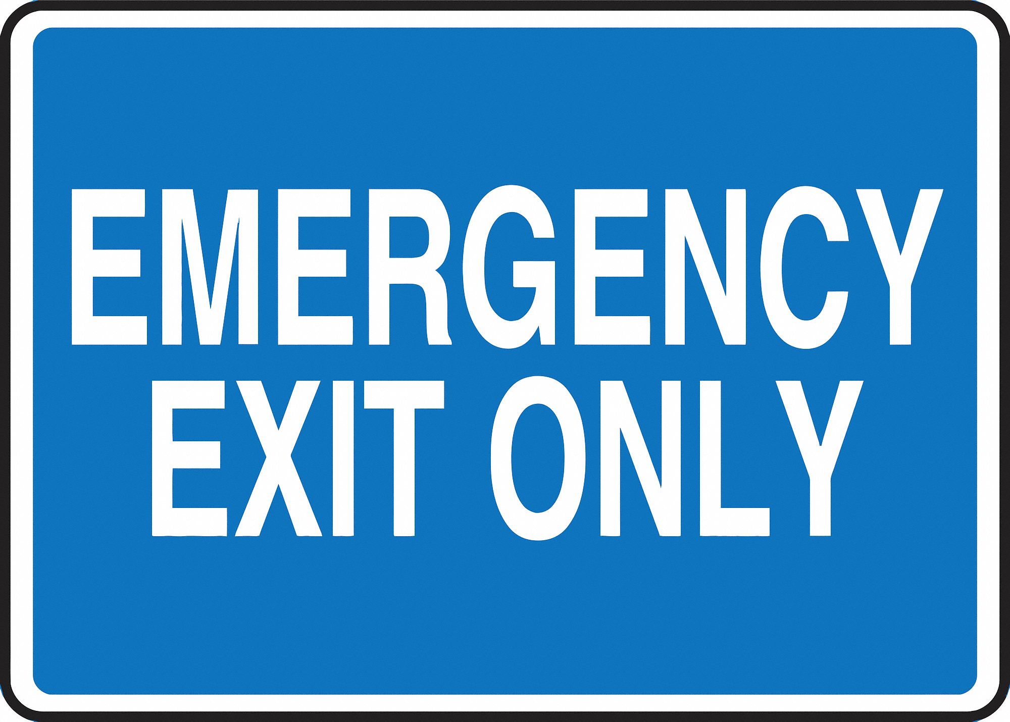 Emergency Exit Fire Sign,10 x 14In,PLSTC