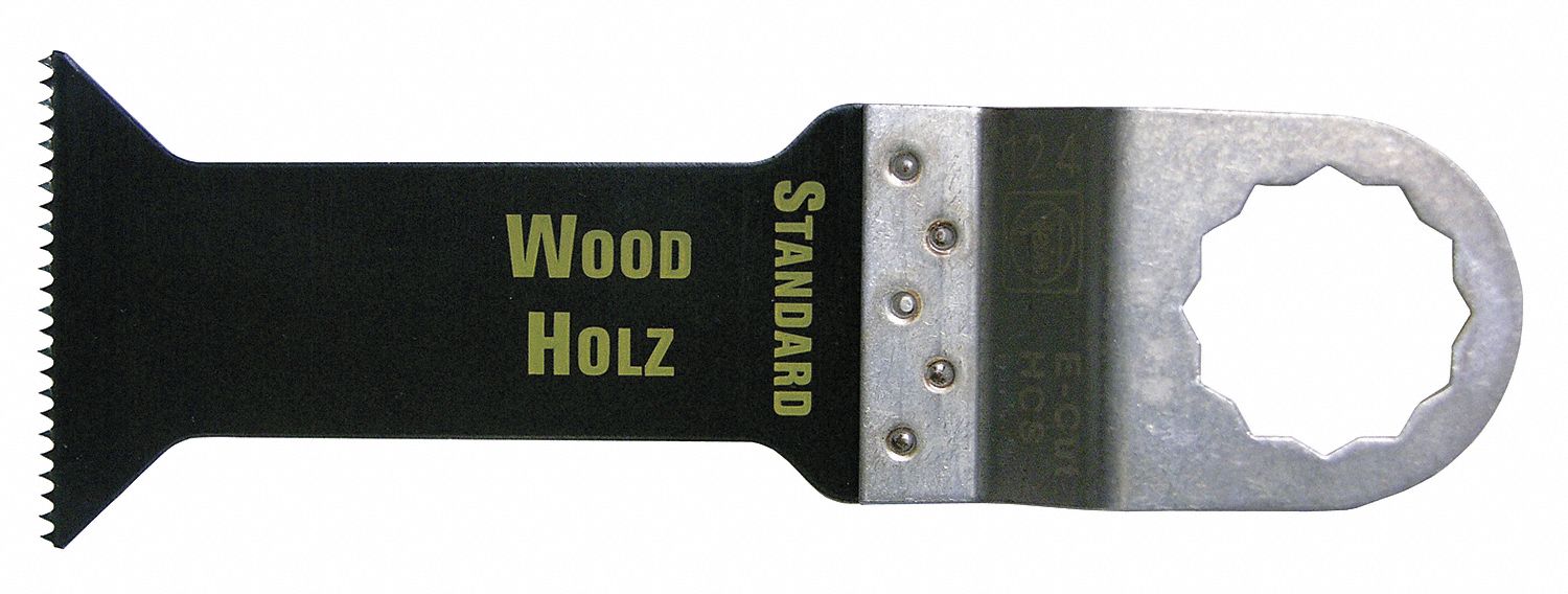 Oscillating Tool Blade: 1 5/8 in Blade Wd, 3 1/16 in Overall Lg, Flush Cutting, Carbon Steel