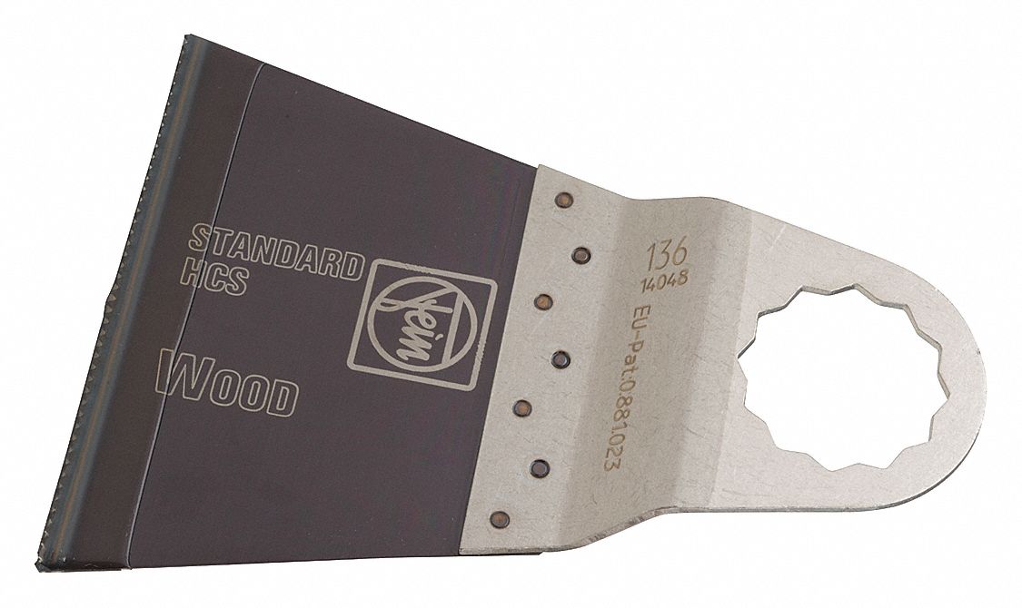 Oscillating Tool Blade: 2 9/16 in Blade Wd, 2 in Overall Lg, Flush Cutting, Carbon Steel, 25 PK