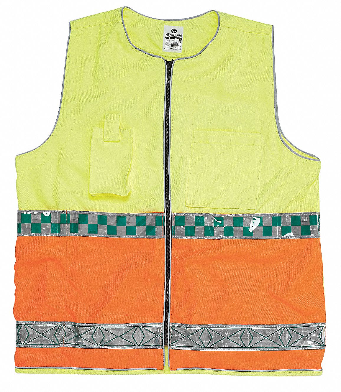 Safety Vest ANSI Class Class 2, Green, EMS Safety Vest 9XD378068ML