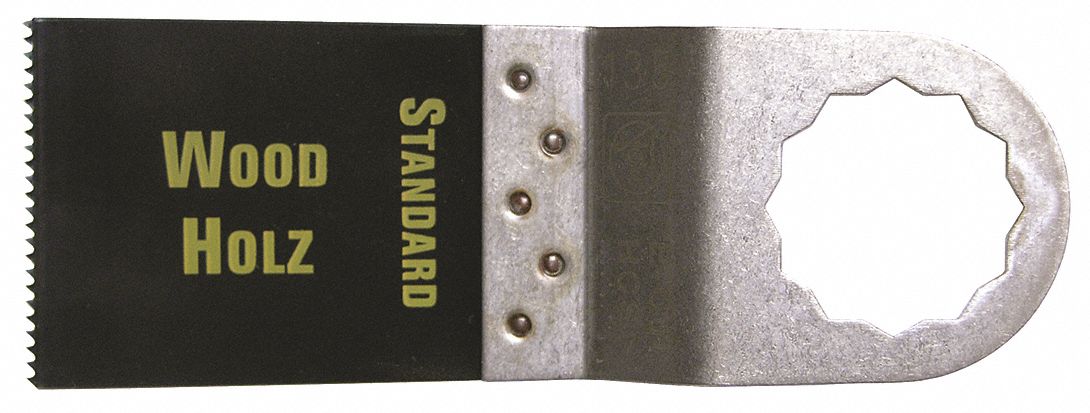 Oscillating Tool Blade: 1 3/8 in Blade Wd, 4 13/16 in Overall Lg, Flush Cutting, Carbon Steel
