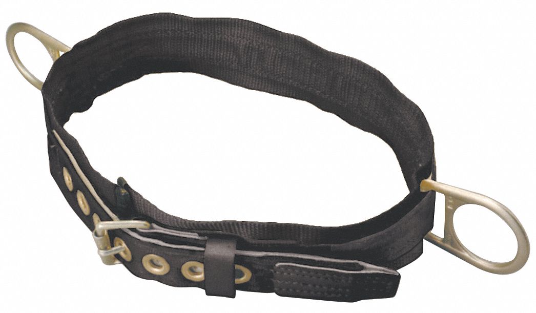 BODY BELT, 2XL, FITS 46 IN TO 54 IN WAIST, 2 D-RINGS, STAINLESS STEEL, CSA, 2 DEES