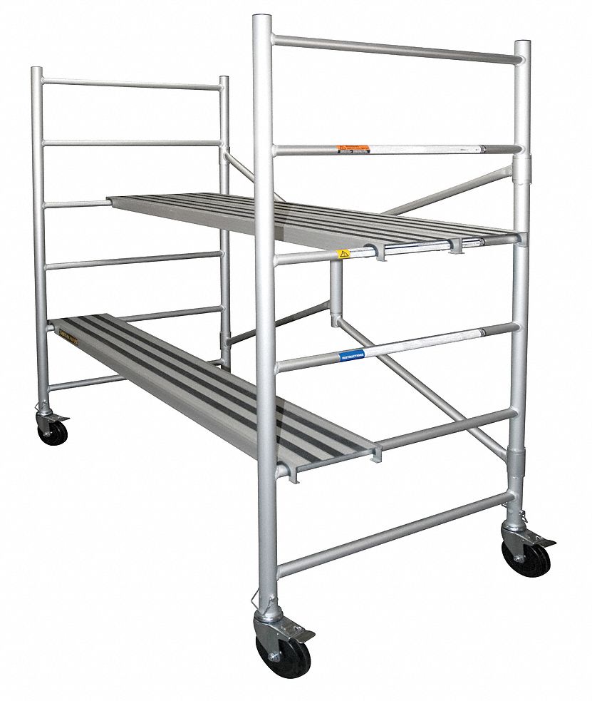 Portable Scaffold, Steel, 5 ft Platform Height, 6 ft Overall Height ...
