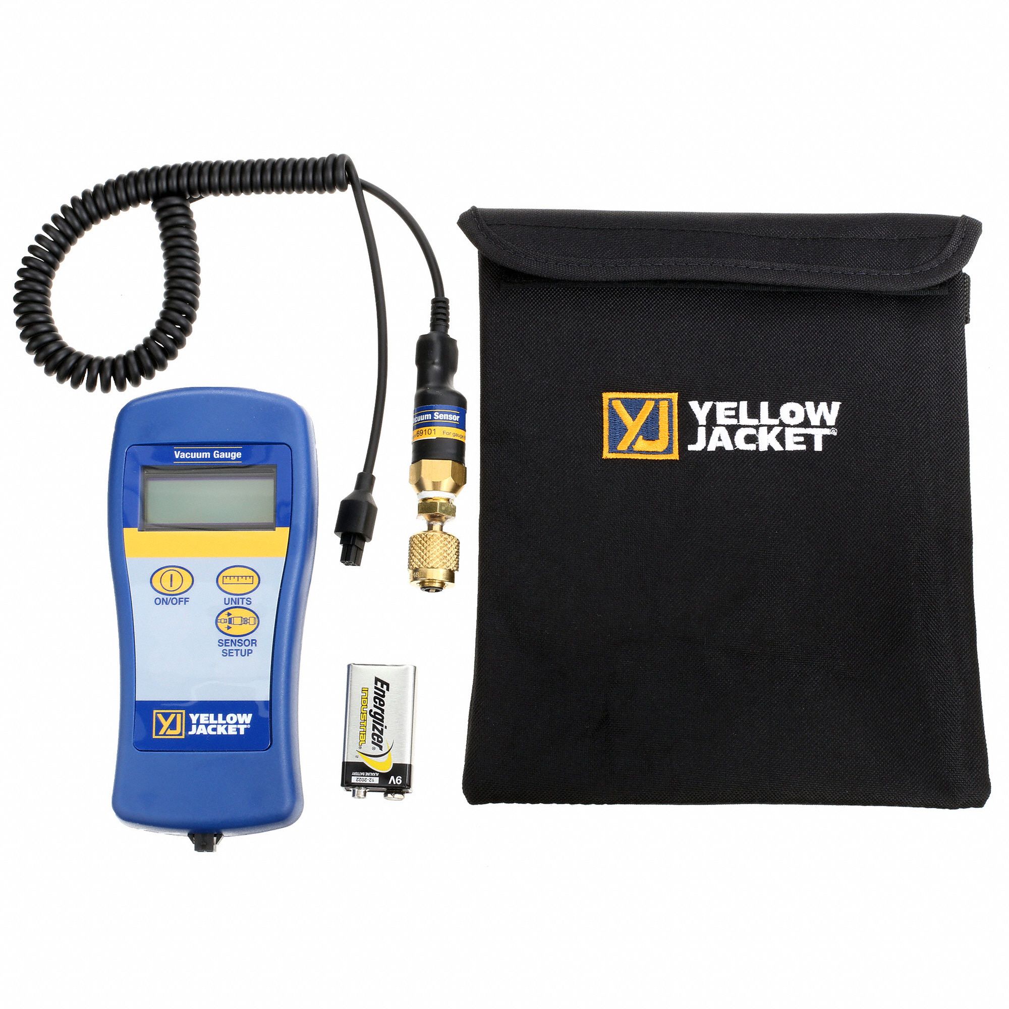 YELLOW JACKET Vacuum Gauge Digital, 10 to 25,000 Microns 9XHF869086