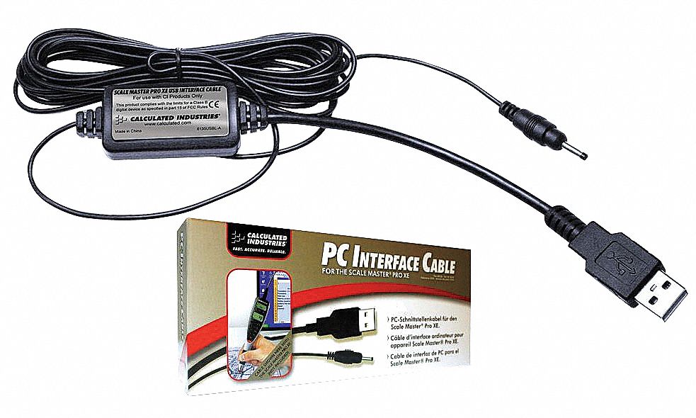 Calculated Industries Scale Master Pro XE PC Interface Cable 5006 USB Cable