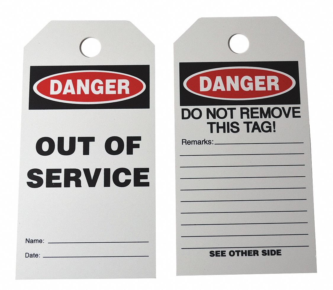 Danger Tag 5 3/4 in H 3 in W PVC PK10