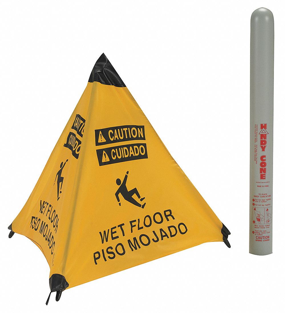 Handy Cone: Nylon, 18 in Nominal Sign Size, Not Retroreflective
