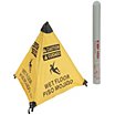 Caution/Cuidado: Wet Floor Pop Up Safety Cone Signs image