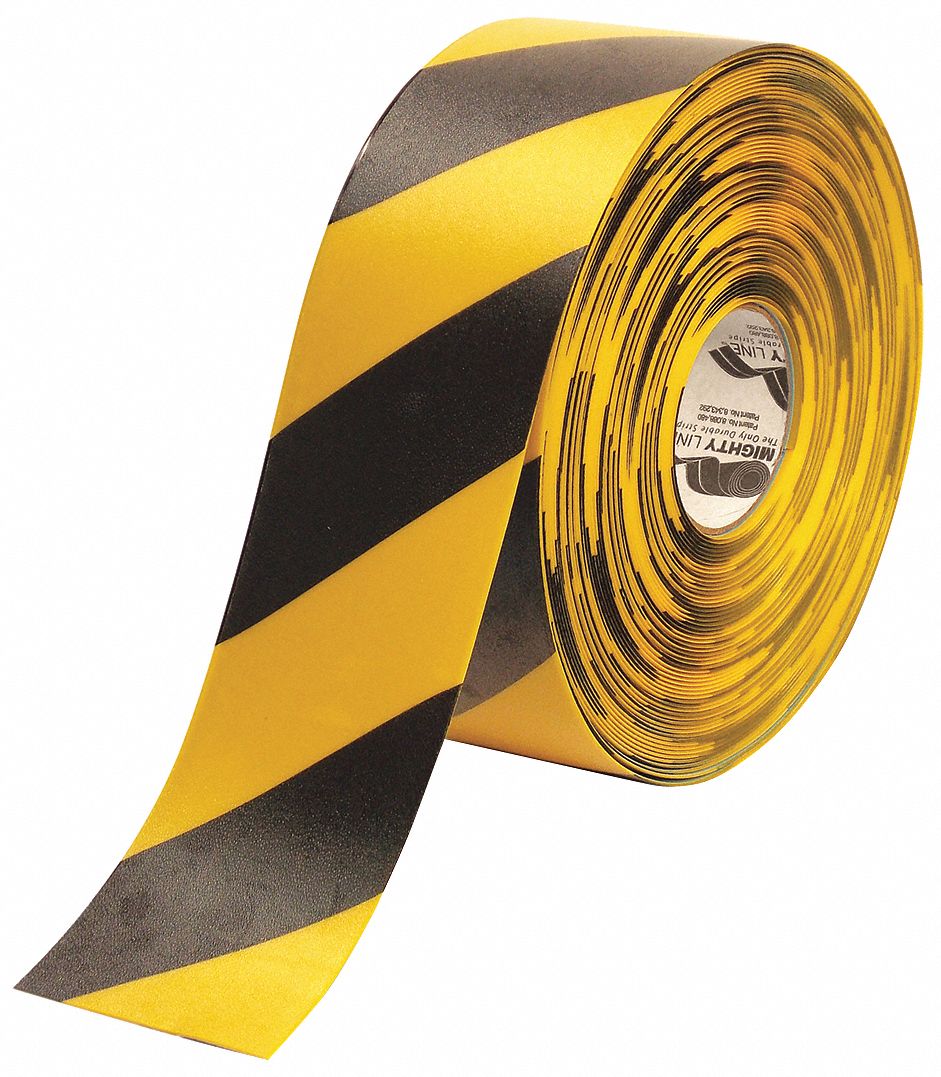 Mighty Line Floor Marking Tape Striped Continuous Roll 4 Width