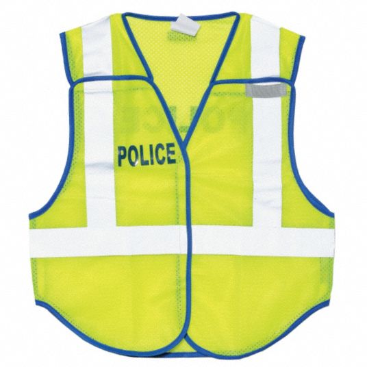 Blue Polyester Reflective Safety Jacket, For Traffic Control, Size