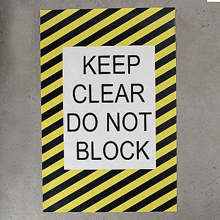 FLOOR ELECTRICAL PANEL SIGN, 42 IN WIDTH, 36 IN HEIGHT, WHITE