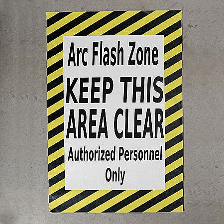 Floor Arc Flash Zone Sign, 24x36in