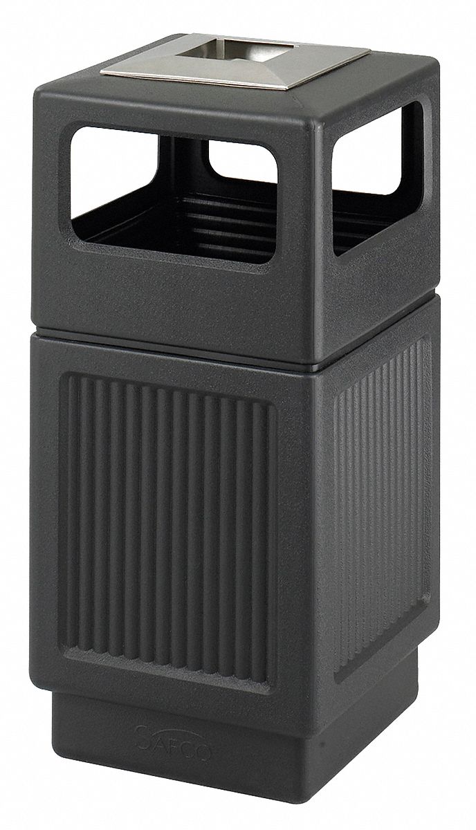 Ash/Trash Can, 38 gal., Black