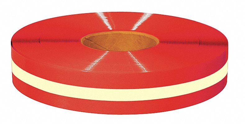 TAPE FLOOR RED W GLOW CTR 2INX100FT