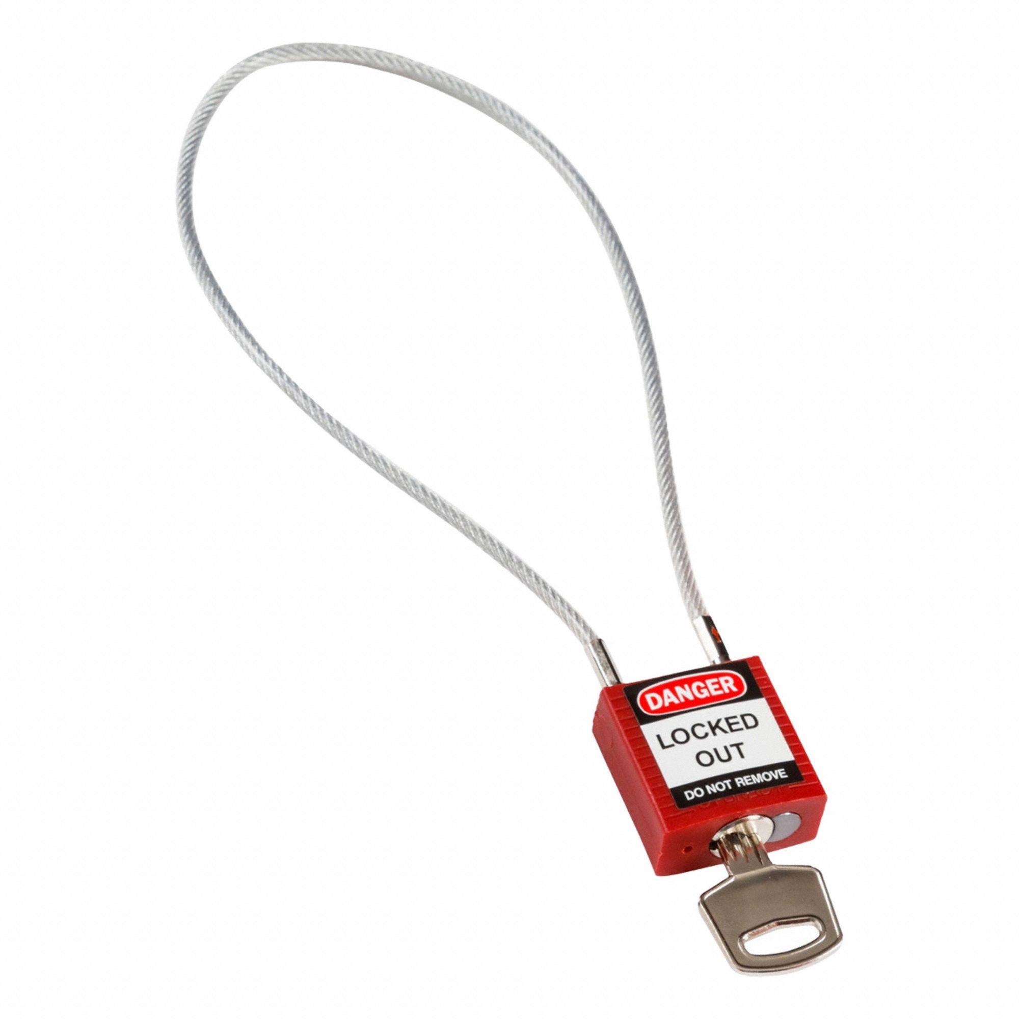 Compact 15.75in Cable Nyln Padlock KD RD