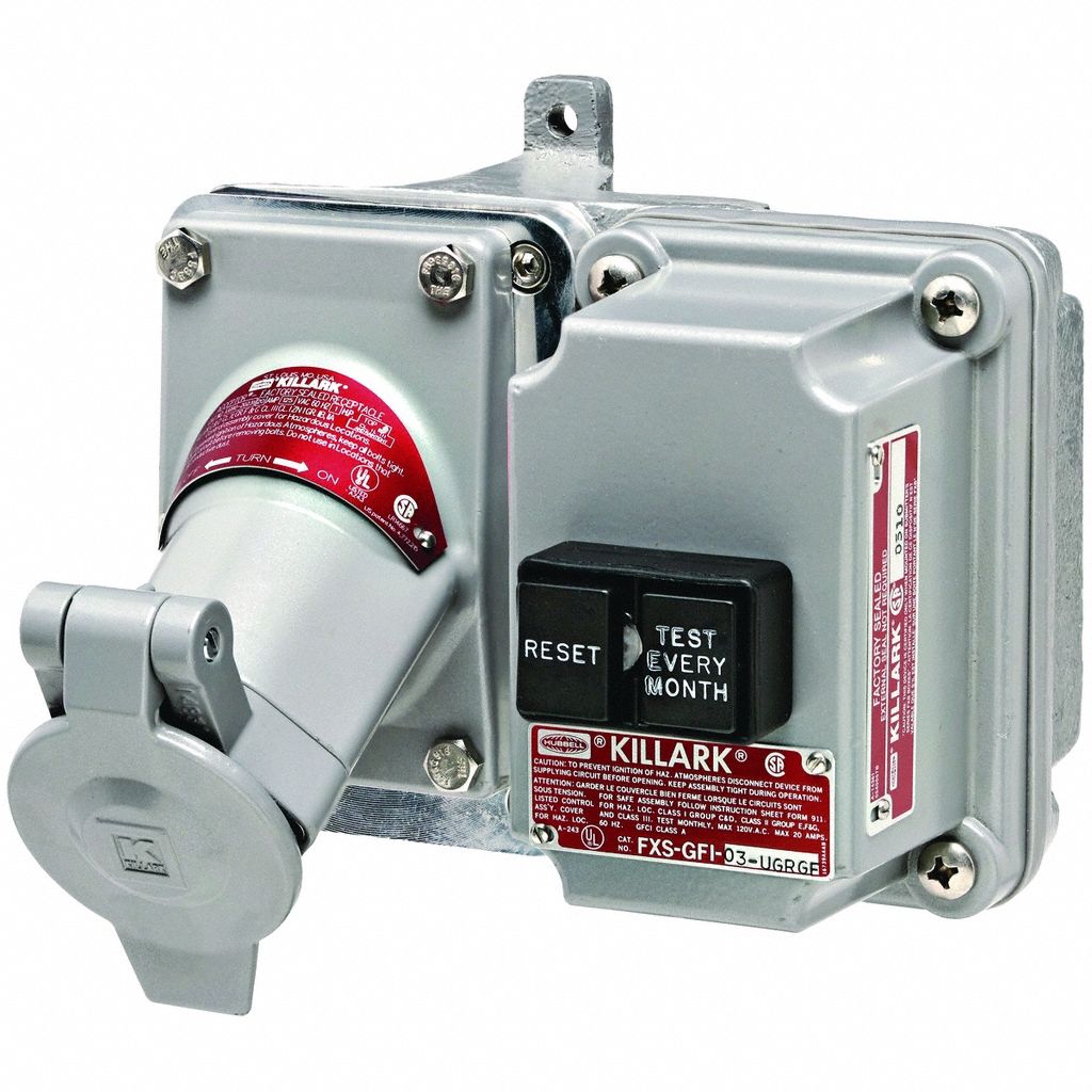 GFCI RECEPTACLE,3 WIRES,125V AC