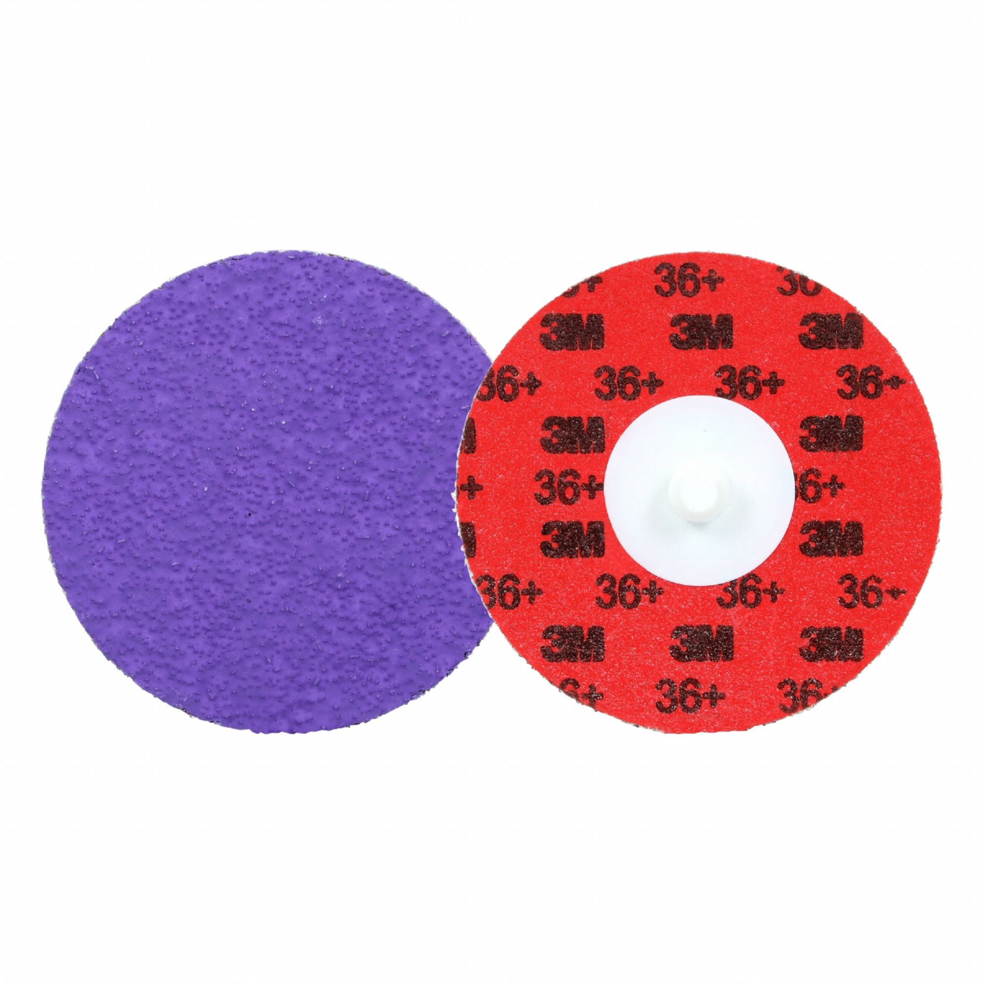 Quick-Change Disc: TR, 3", Ceramic, 36 Grit, YF Wt Polyester, 1184F, 50 PK, Heat/Tear