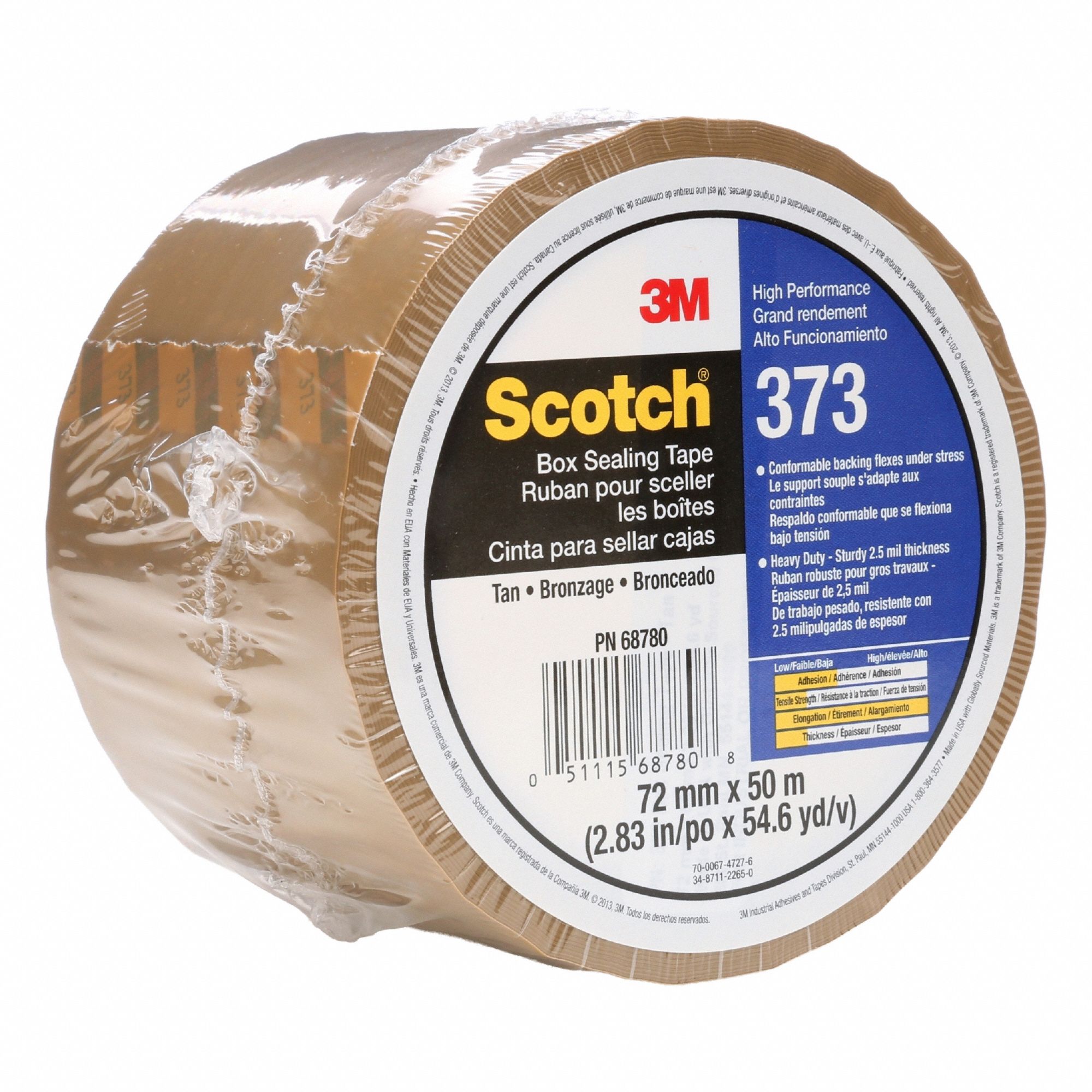 Carton Sealing Tape 2.5 mil Tan
