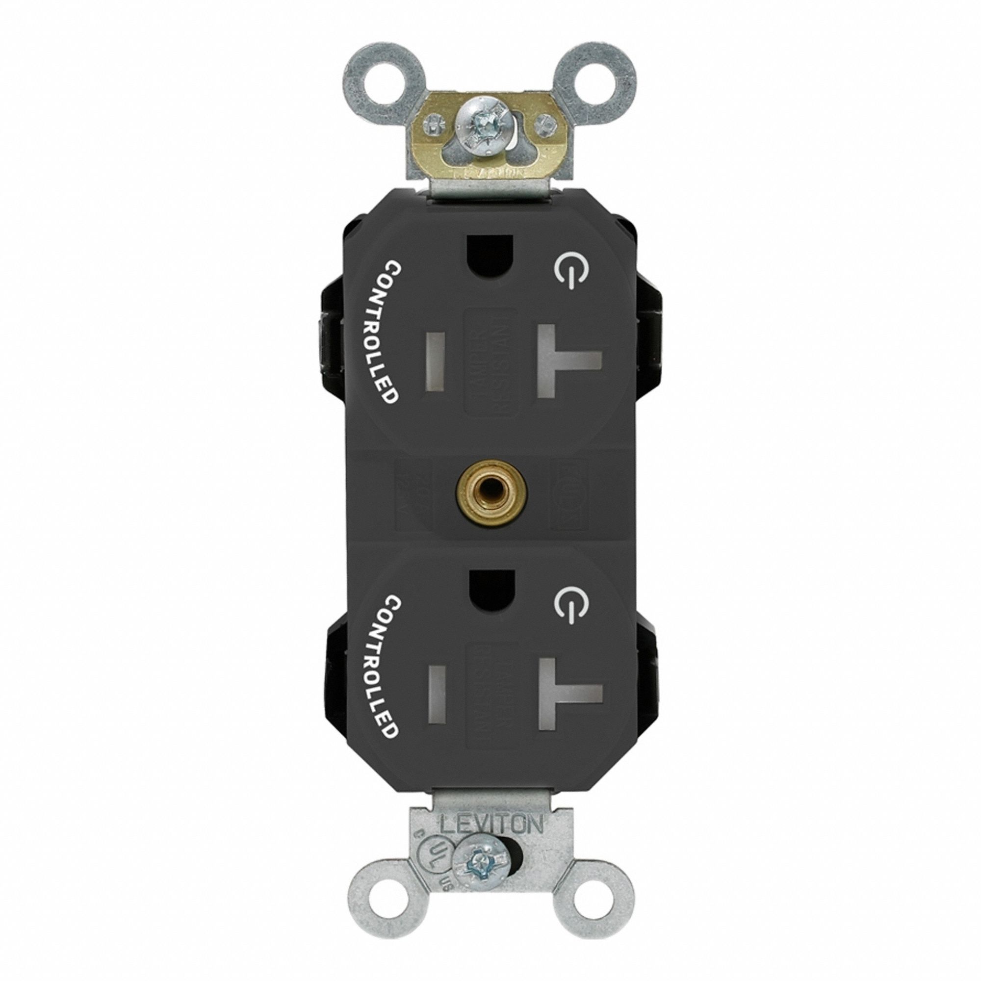 Lev-Lok Rec 20A 125V TR 2Mrk-Ctrl Blk