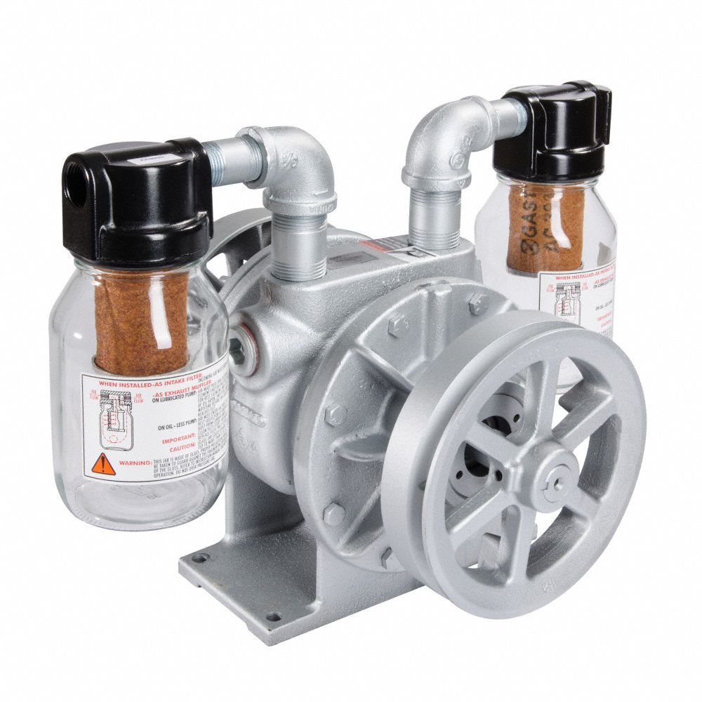 Vacuum Pump: 2 hp, 31 cfm_40 cfm, 20 in Hg Max Vacuum, 10 psi Max Continuous Pressure