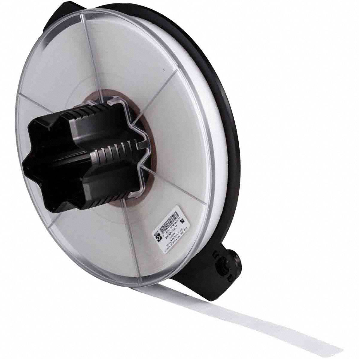 Wraparound Label: 1 1/2 in x 1/2 in, Vinyl, Blue on White/Green on White/Red on White