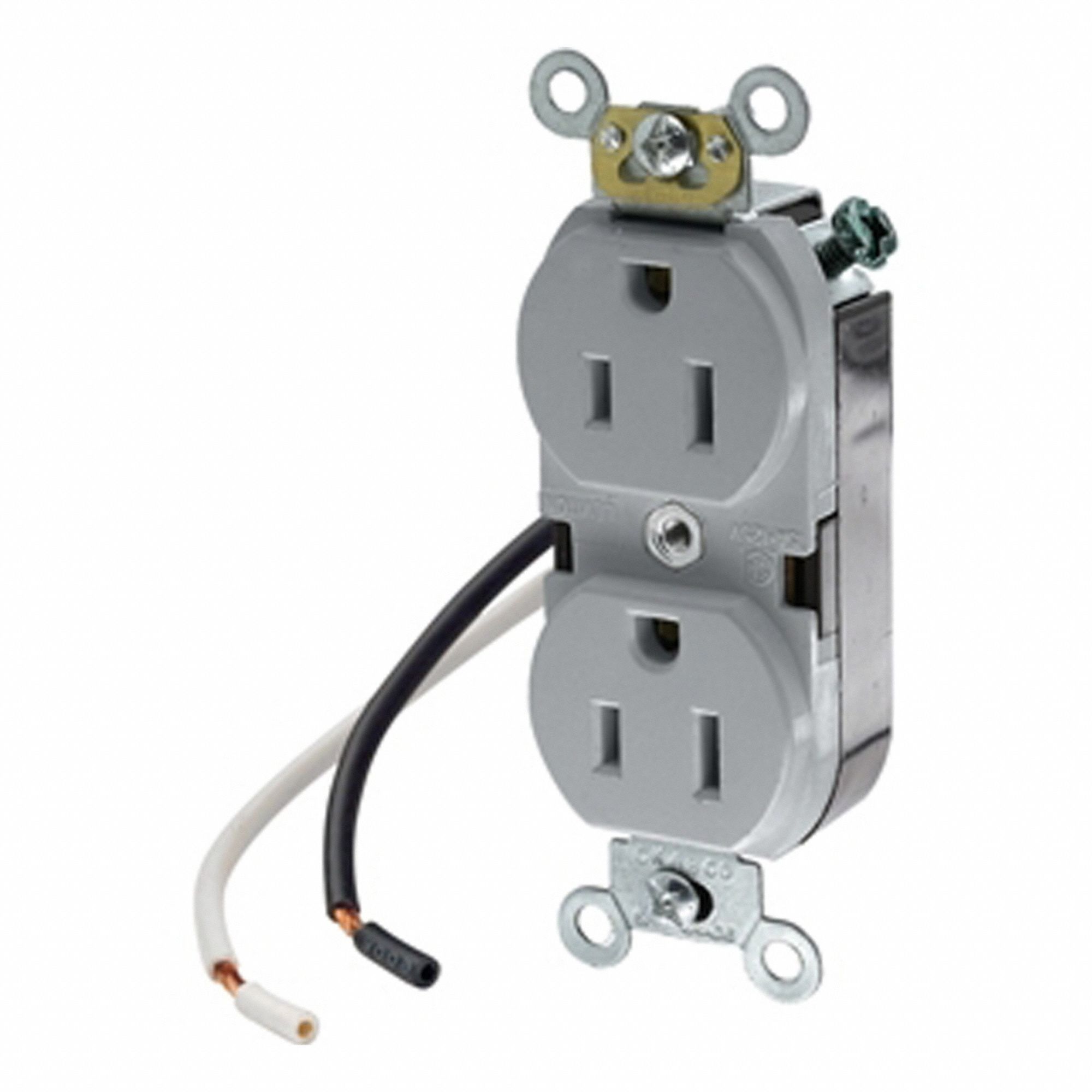 Leaded Dup 15A 125V Self-Gr Gry