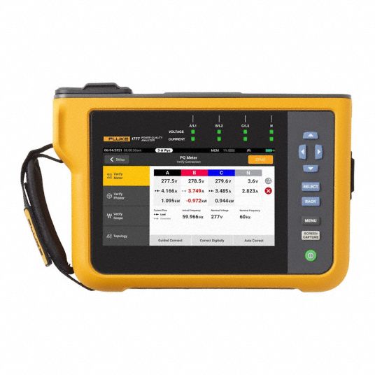 FLUKE, For Three Phase, CAT III 600V/CAT IV 1000V, POWER QUALITY ...
