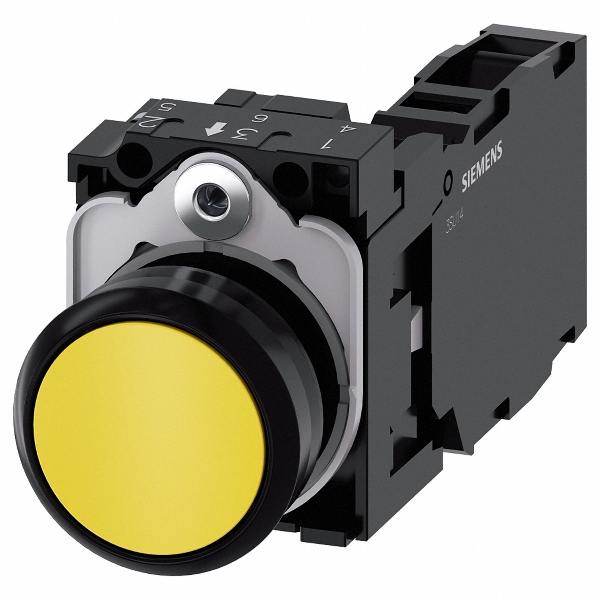Flush Push Button Operator: Non-Illuminated, Flush Profile, Non-Metallic, 22 mm, 1NO/1NC