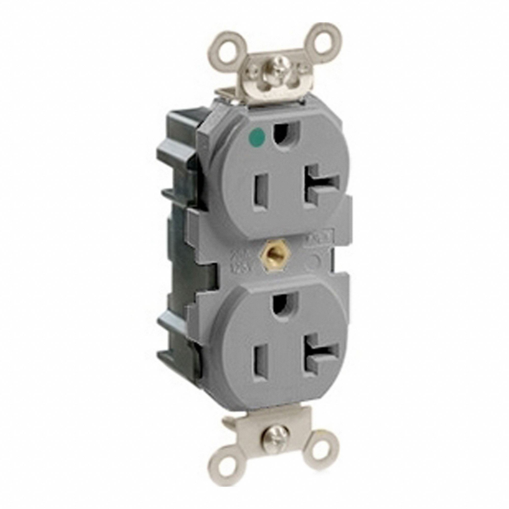 Lev-Lok Rec 20A 125V TR/HG Gry
