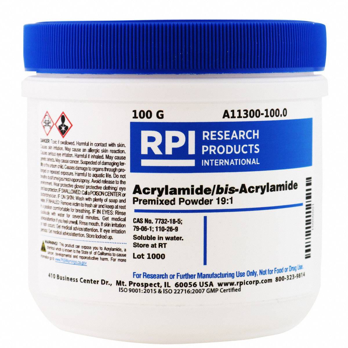 Acrylamide/bis-Acryl, 19:1 Powder, 100g