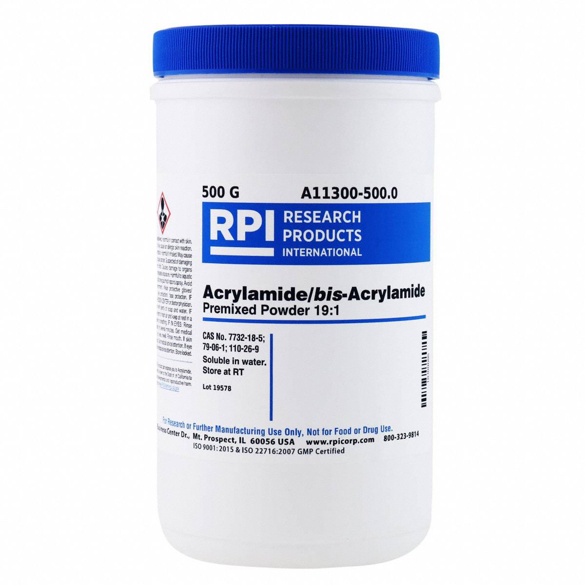 Acrylamide/bis-Acryl, 19:1 Powder, 500g