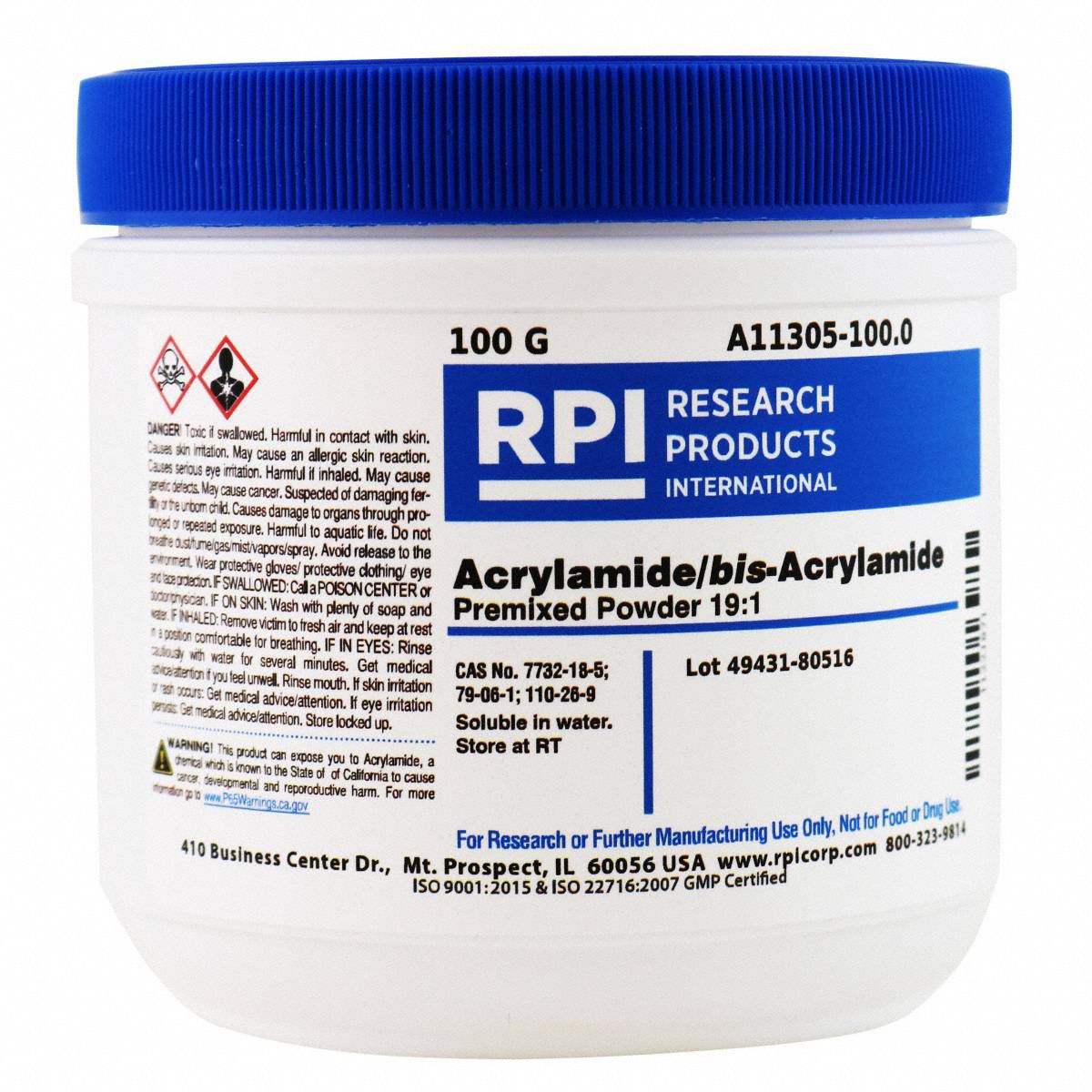 Acrylamide/bis-Acryl, 29:1 Powder, 100g