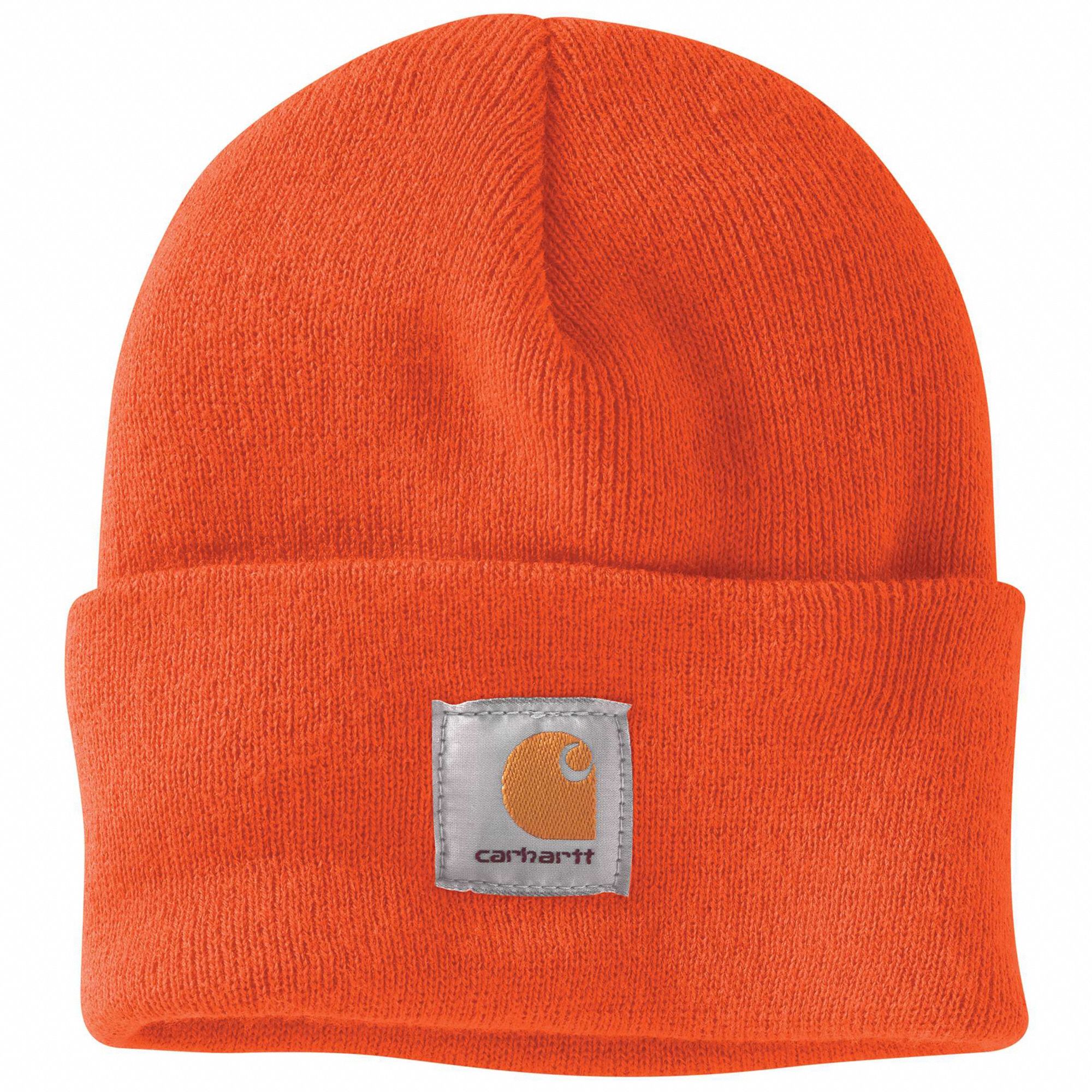 Hat: Watch Cap, Orange, Universal, Hat, Acrylic, Ears/Head, Cuffed Beanie, Gen Purpose