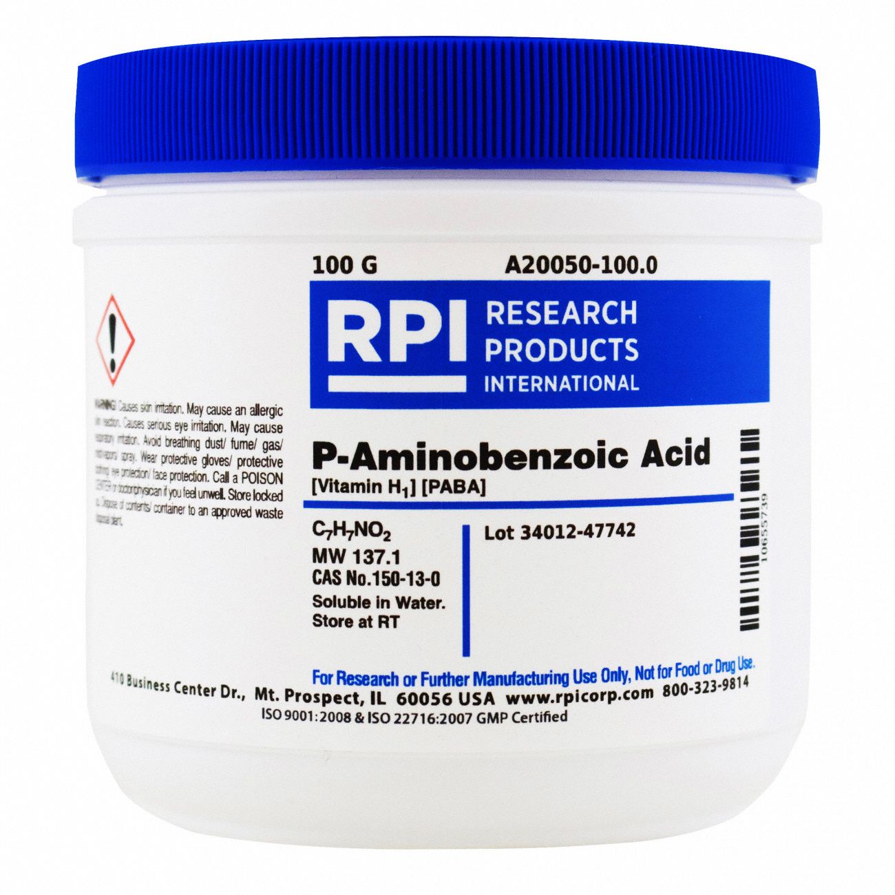 P-Aminobenzoic Acid (Vitamin H1), 100g