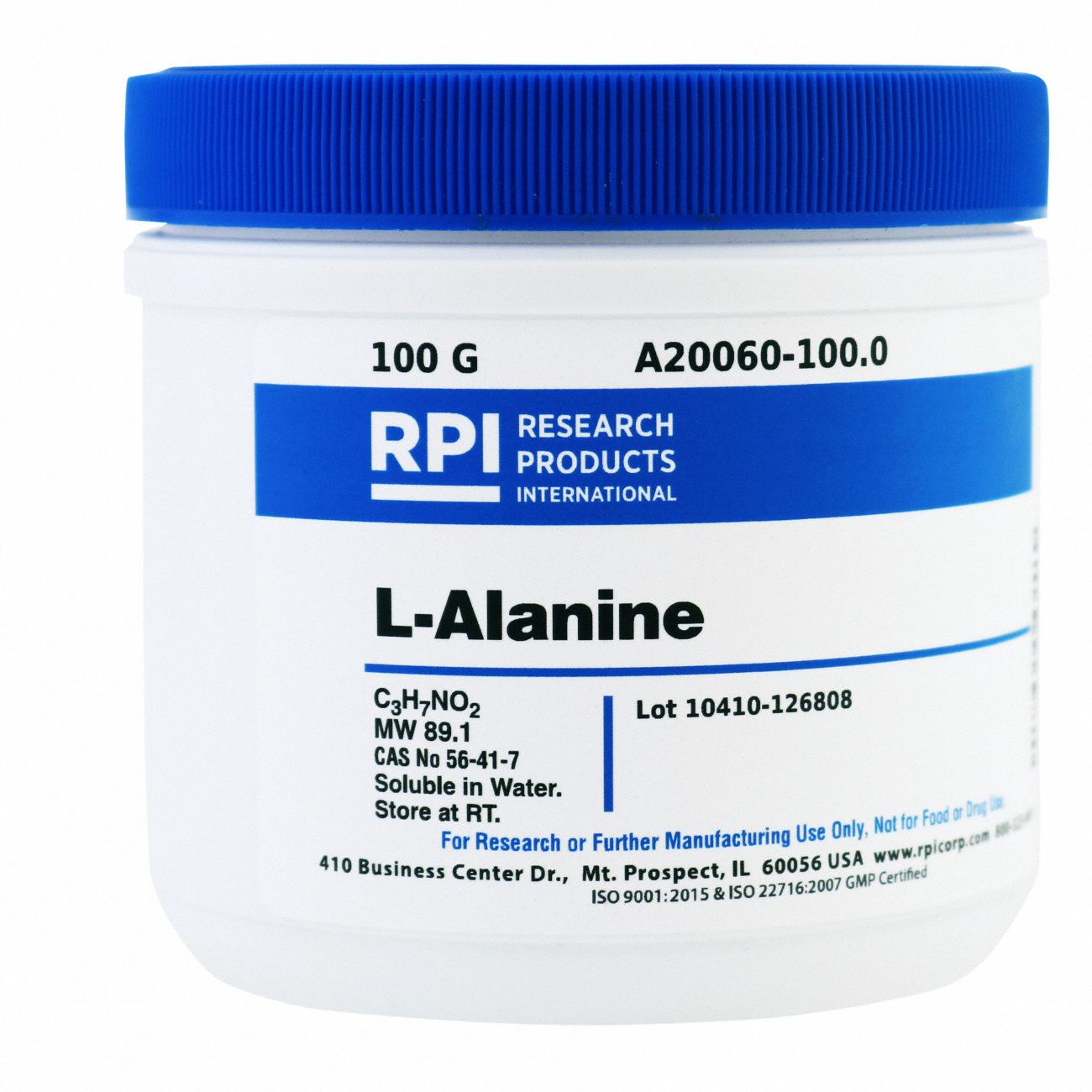 L-Alanine,  USP Grade, 100g