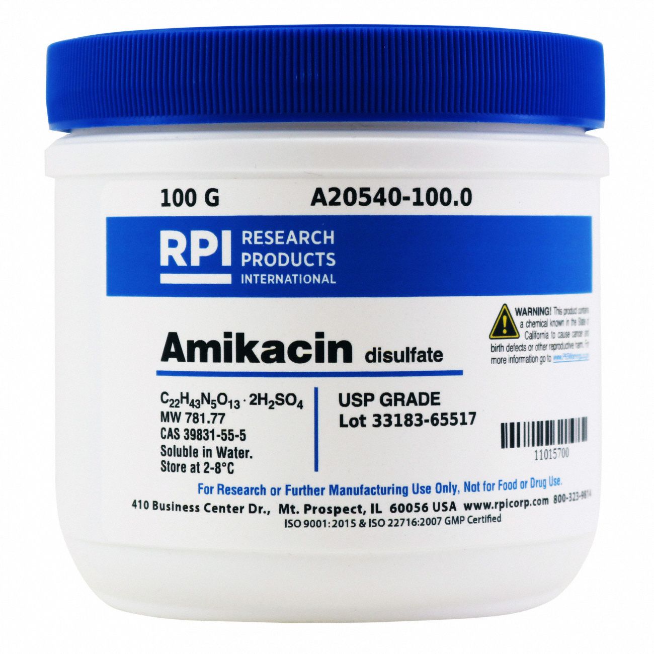 Amikacin Disulfate, 100g