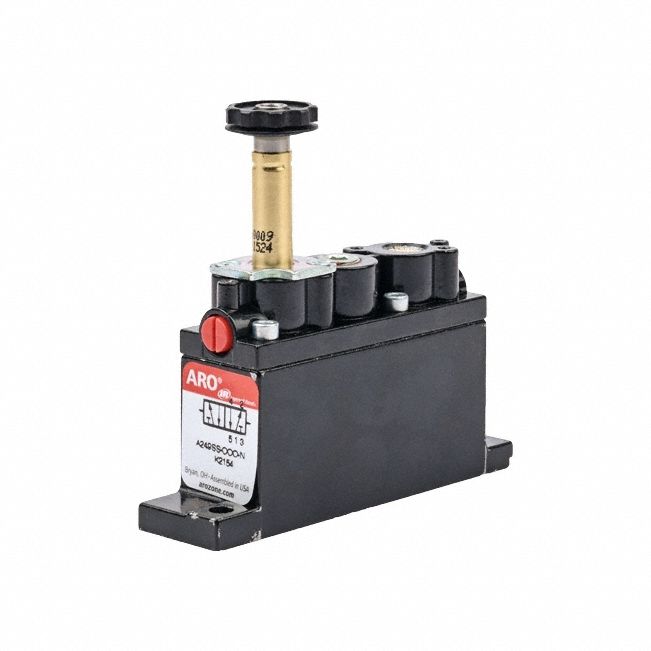 Solenoid Air Control Valve: Alpha, Four-Way / Two-Position, 1/4 in Female NPT, 10-32 Female NPT
