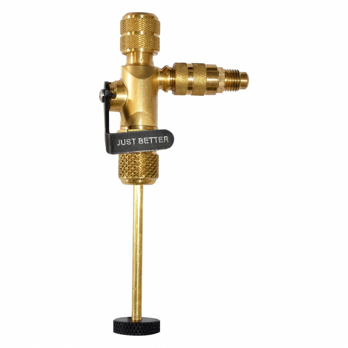 Valve Core Remover: 3 1/4 in Lg, Brass, 1/4 in Male SAE, 1/4 in Male SAE