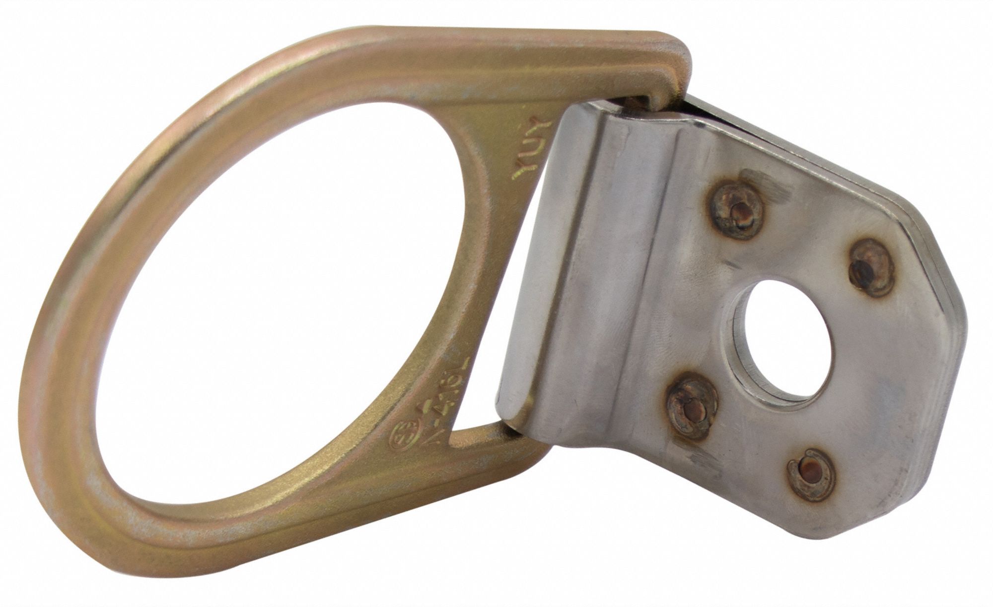 D-ring Plate Anchor: Swivel D-Bolt, 3/4 in Dp, 4 1/8 in Lg, Stainless Steel