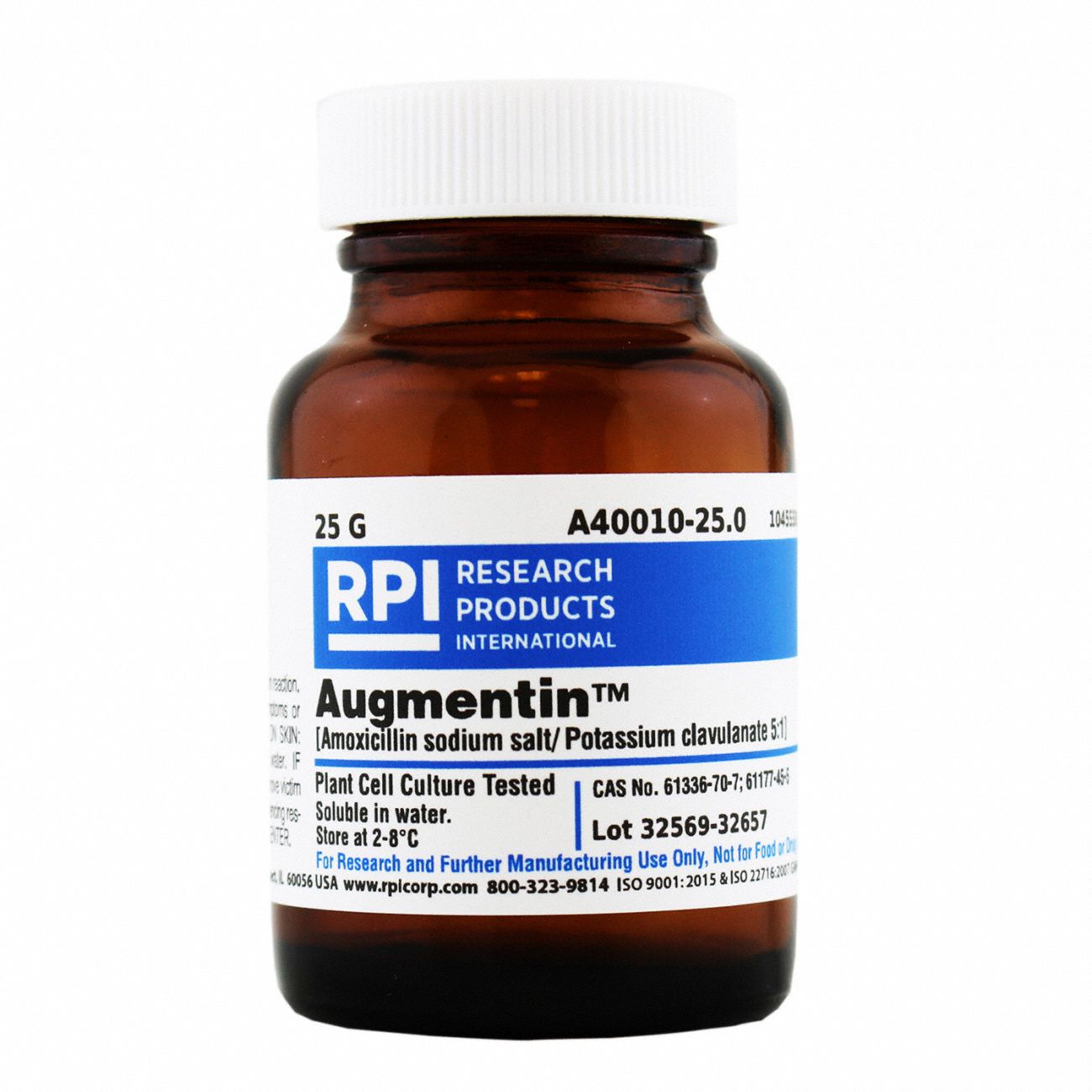 RPI, 25 g Container Size, Powder, Augmentin 30TX11A4001025.0 Grainger