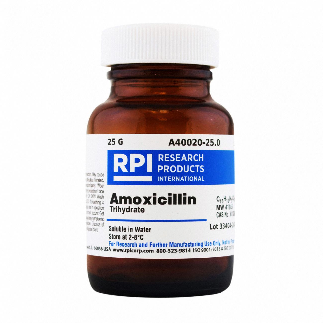 Amoxicillin, Trihydrate, 25g