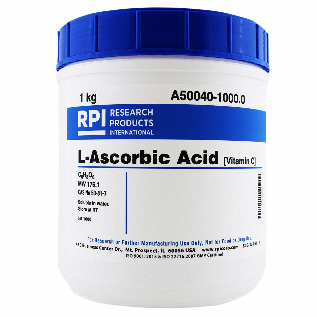 L-Ascorbic Acid [Vitamin C] Research or Further Manufacturing Use Only