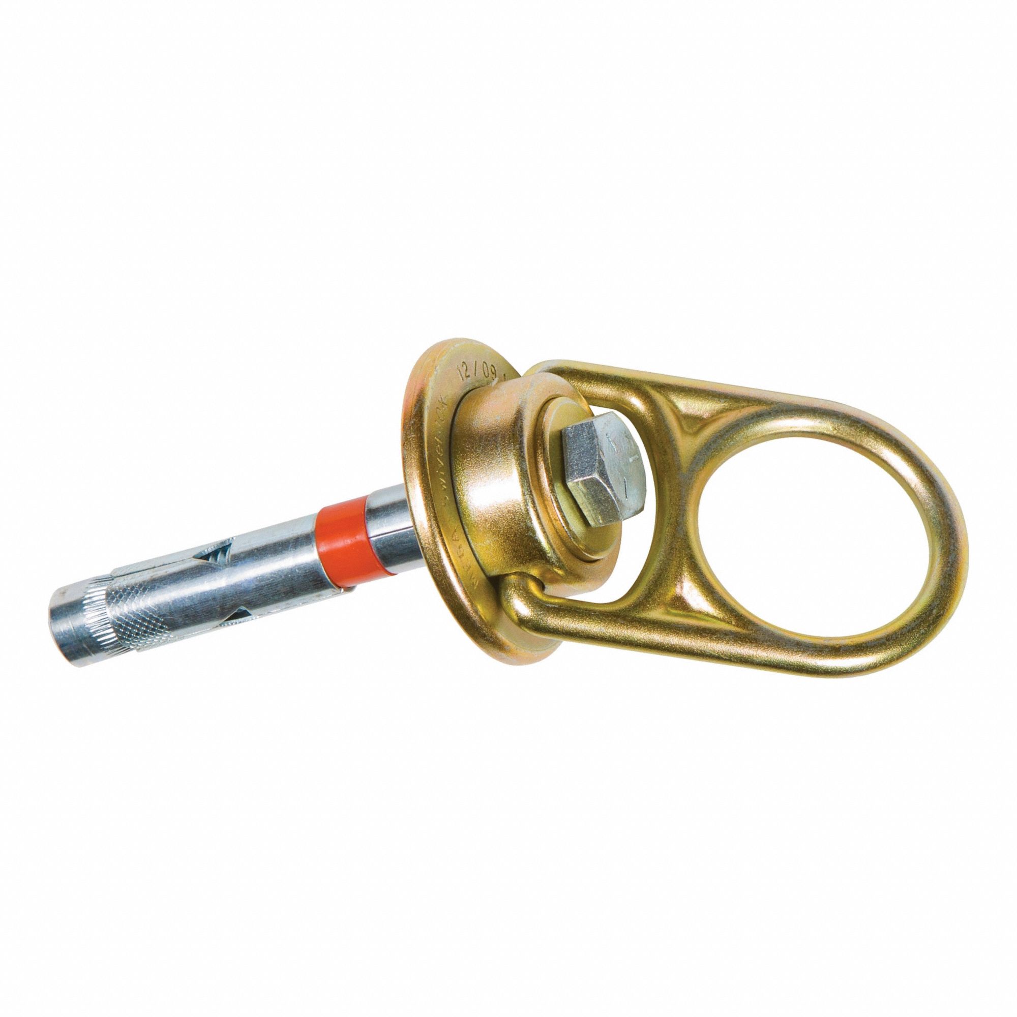 Steel Swivel Anchor: 425 lb Wt Capacity, Swivel D-Ring, 5 in Max Hole Dp, 5 1/2 in Overall Lg