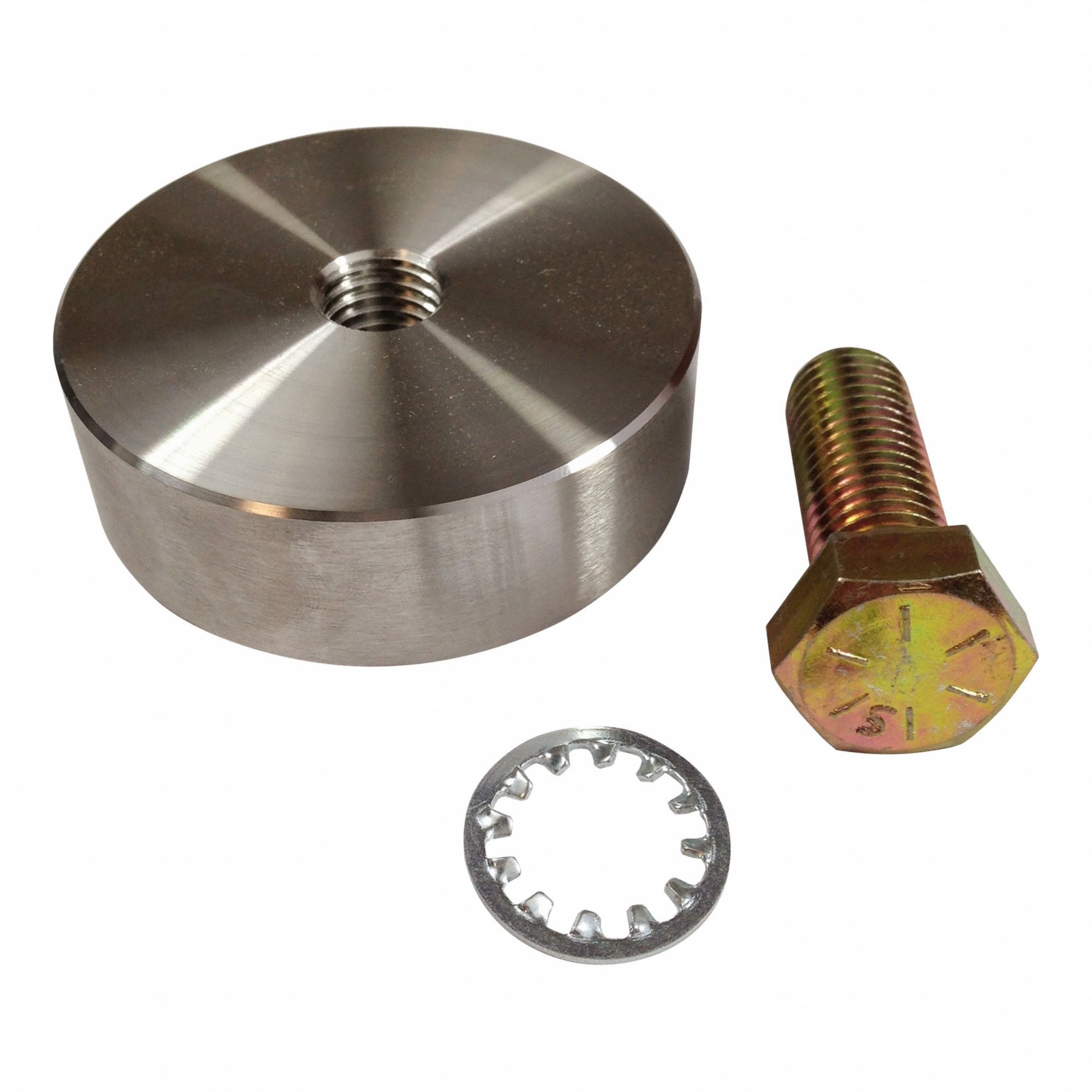 Weld Puck Mega Swivel: 3 in Overall Lg, Anchor Weld Puck Kit, Screw Anchors